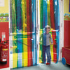 School Rainbow Strip Free Flow Curtains-Calmer Classrooms, Classroom Displays, Helps With, Matrix Group, Playground Wall Art & Signs, Rainbow Theme Sensory Room, Sensory Wall Panels & Accessories-Learning SPACE