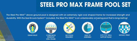 10ft Steel Pro Max Frame Pool-Bestway, Outdoor Sand & Water Play, Seasons, Stock, Summer, Swimming Pools-Learning SPACE