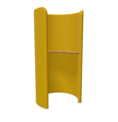 BuzziHug - Sound Reducing Privacy Booth-bespoke, booth, Buzzi Space, Dividers, Library Furniture, Noise Reduction, Wellbeing Furniture-Hazy Yellow - TRCS 9309-Antwerp Oak (+£238)-Without LED Light-Learning SPACE