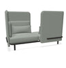 BuzziSpark Sound Reducing Sofa-Armchair, bespoke, booth, Buzzi Space, Full Size Seating, Noise Reduction, Padded Seating, Seating, Sofa, Wellbeing Furniture-Original AG102 - Left open (2 Person)-Medium-Hazy Grey - TRCS+ 9107-Learning SPACE