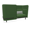 BuzziSpark Sound Reducing Sofa-Armchair, bespoke, booth, Buzzi Space, Full Size Seating, Noise Reduction, Padded Seating, Seating, Sofa, Wellbeing Furniture-Original AG102 - Right open (2 Person)-Medium-Hazy Green - TRCS+ 9704-Learning SPACE