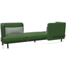 BuzziSpark Sound Reducing Sofa-Armchair, bespoke, booth, Buzzi Space, Full Size Seating, Noise Reduction, Padded Seating, Seating, Sofa, Wellbeing Furniture-Original AG103 - Left open (3 Person)-Low-Hazy Green - TRCS+ 9704-Learning SPACE