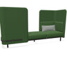 BuzziSpark Sound Reducing Sofa-Armchair, bespoke, booth, Buzzi Space, Full Size Seating, Noise Reduction, Padded Seating, Seating, Sofa, Wellbeing Furniture-Original AG103 - Right open (3 Person)-High-Hazy Green - TRCS+ 9704-Learning SPACE