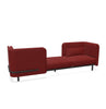 BuzziSpark Sound Reducing Sofa-Armchair, bespoke, booth, Buzzi Space, Full Size Seating, Noise Reduction, Padded Seating, Seating, Sofa, Wellbeing Furniture-Original AG103 - Right open (3 Person)-Low-Hazy Red - TRCS+ 9405-Learning SPACE