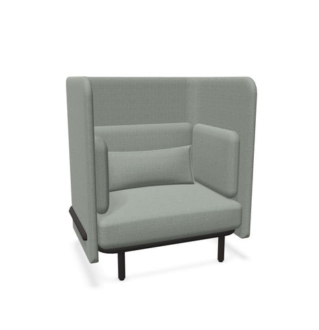 BuzziSpark Sound Reducing Sofa-Armchair, bespoke, booth, Buzzi Space, Full Size Seating, Noise Reduction, Padded Seating, Seating, Sofa, Wellbeing Furniture-Sofa AG111 (1 Person)-Medium-Hazy Grey - TRCS+ 9107-Learning SPACE