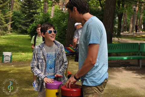 Congas (Pair) - Sensory Garden Musical Instruments-Drums, Matrix Group, Music, Outdoor Musical Instruments, Playground Equipment, Sensory Garden-Learning SPACE