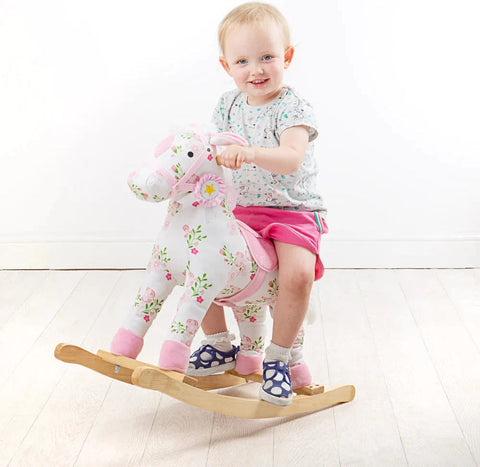 Floral Rocking Horse-Additional Need, AllSensory, Baby & Toddler Gifts, Baby Ride On's & Trikes, Balancing Equipment, Bigjigs Toys, Gross Motor and Balance Skills, Proprioceptive, Ride On's. Bikes & Trikes, Sensory Processing Disorder, Stock, Vestibular-Learning SPACE