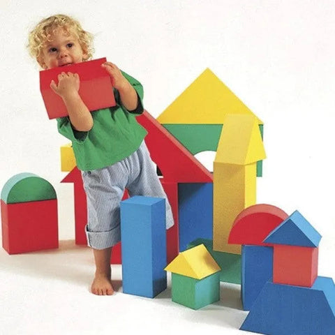 Giant Foam Soft Building Blocks (16pcs)-Additional Need, AllSensory, Baby Sensory Toys, Baby Soft Play and Mirrors, Baby Soft Toys, Building Blocks, Edushape Toys, Engineering & Construction, Farms & Construction, Fine Motor Skills, Gifts For 3-6 Months, Gifts For 6-12 Months Old, Imaginative Play, Maths, Primary Maths, S.T.E.M, Shape & Space & Measure, Stacking Toys & Sorting Toys, Stock, Strength & Co-Ordination-Learning SPACE