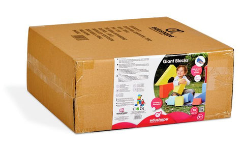 Giant Foam Soft Building Blocks (16pcs)-Additional Need, AllSensory, Baby Sensory Toys, Baby Soft Play and Mirrors, Baby Soft Toys, Building Blocks, Edushape Toys, Engineering & Construction, Farms & Construction, Fine Motor Skills, Gifts For 3-6 Months, Gifts For 6-12 Months Old, Imaginative Play, Maths, Primary Maths, S.T.E.M, Shape & Space & Measure, Stacking Toys & Sorting Toys, Stock, Strength & Co-Ordination-Learning SPACE