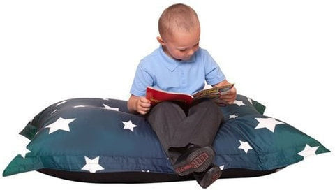 Giant Star Print UV Bean Bag Floor Cushion-AllSensory, Bean Bags, Bean Bags & Cushions, Eden Learning Spaces, Nurture Room, Star & Galaxy Theme Sensory Room, Stock, Teenage & Adult Sensory Gifts, UV Reactive, Wellbeing Furniture-Learning SPACE