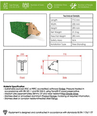 Grass Seating - Cow-Additional Need, Children's Wooden Seating, Gross Motor and Balance Skills, Helps With, Nature Learning Environment, Outdoor Furniture, Playground Equipment, Seating, Sensory Garden, Stock-Learning SPACE