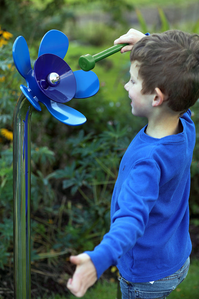 Harmony Flowers - Sensory Garden Musical Instruments-Matrix Group, Music, Outdoor Musical Instruments, Playground Equipment, Primary Music, Sensory Garden-A5 Indigo Bell-Ground-Learning SPACE