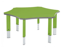 Height Adjustable Table: Flower-Classroom Furniture, Classroom Table, Flower, Height Adjustable, Metalliform, Table, Wellbeing Furniture-Blue-Learning SPACE