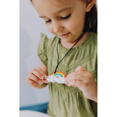 Jellystone Designs Rainbow Pendant-Chewing, Halilit Toys, Oral Motor & Chewing Skills-Learning SPACE