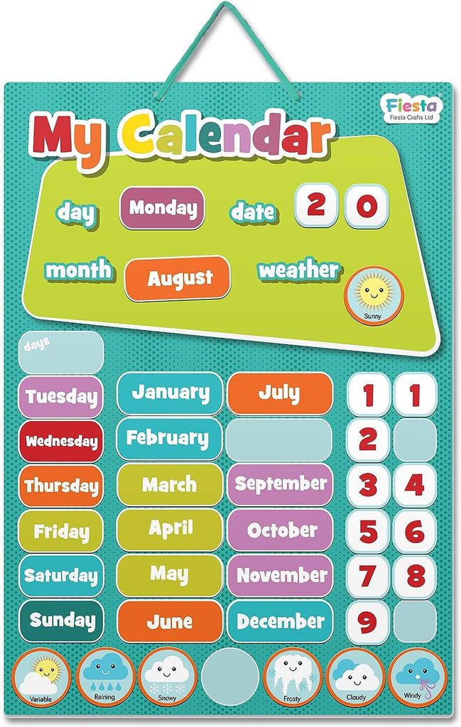 Magnetic My Calendar - Multicoloured-Calmer Classrooms, communication, Early Years Books & Posters, Early Years Maths, Fans & Visual Prompts, Fiesta Crafts, Helps With, Life Skills, Maths, Neuro Diversity, Planning And Daily Structure, Primary Maths, PSHE, Schedules & Routines, Stock, Time-Learning SPACE