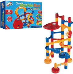 Marble Run - Super Set: 60-Piece Building Fun for Kids-Additional Need, Cause & Effect Toys, Engineering & Construction, Fine Motor Skills, Galt, Gifts for 5-7 Years Old, Learning Activity Kits, Maths, Primary Maths, S.T.E.M, Shape & Space & Measure, Stacking Toys & Sorting Toys, Stock, Tracking & Bead Frames-Learning SPACE