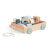 Montessori Wooden Pull Cart with Blocks-Bigjigs Toys, Christmas, Christmas 2024, Maths, Primary Maths, Shape & Space & Measure, Strength & Co-Ordination, Wooden Toys-Learning SPACE