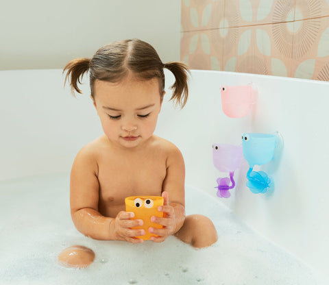 Munchkin Bath Toy Cups Water Falls 4Pk-Baby Bath. Water & Sand Toys, Munchkin, Oral Motor & Chewing Skills, Role Play, Water & Sand Toys-Learning SPACE