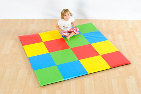 Play Mat - Patchwork Colour Squares (1.47M Sq)-Additional Need, AllSensory, Baby Sensory Toys, Down Syndrome, Gross Motor and Balance Skills, Helps With, Mats, Mats & Rugs, Multi-Colour, Playmat, Playmats & Baby Gyms, Square, Stock-Learning SPACE