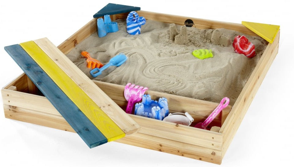 Plum® Store-It Wooden Sand Pit-Christmas, Eco Friendly, Outdoor Sand & Water Play, Outdoor Sand Pits, Playground Equipment, Plum Play, S.T.E.M, Sand, Science Activities, Seasons, Stock, Summer-Learning SPACE