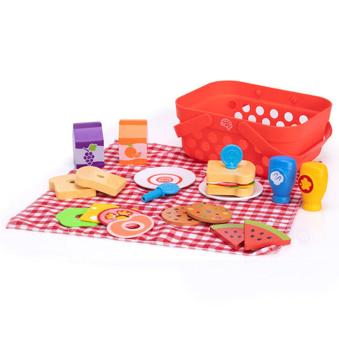 Pretendables Picnic Basket Set-Early years Games & Toys, Fat Brain Toys, Games & Toys, Gifts For 3-5 Years Old, Play Food, Pretend play, Role Play, Summer-Learning SPACE