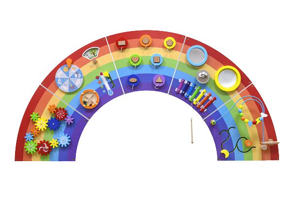 Rainbow Activity Wall Panels-Arts & Crafts-Additional Need, Fine Motor Skills, Helps With, Maths, Primary Maths, Rainbow Theme Sensory Room, Sensory Wall Panels & Accessories, Shape & Space & Measure, Strength & Co-Ordination, Viga Activity Wall Panel-Learning SPACE