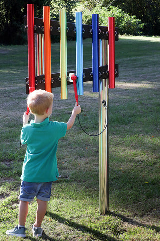 Rainbow Chimes - Sensory Garden Musical Instruments-Matrix Group, Music, Outdoor Musical Instruments, Playground Equipment, Primary Music, Sensory Garden, Strength & Co-Ordination-Ground-Learning SPACE