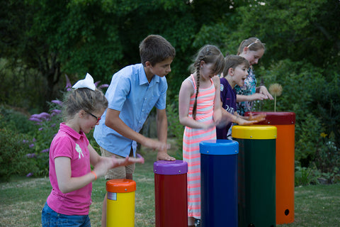 Rainbow Sambas - Sensory Garden Musical Instruments-Drums, Matrix Group, Music, Outdoor Musical Instruments, Playground Equipment, Primary Music, Sensory Garden-Learning SPACE