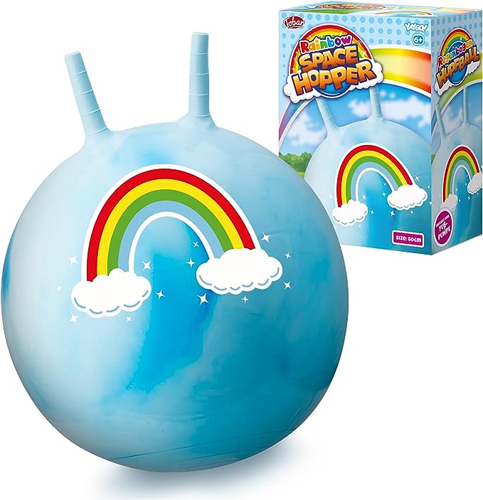 Rainbow Space Hopper-AllSensory, Bounce & Spin, Calmer Classrooms, Exercise, Gifts for 5-7 Years Old, Helps With, Sensory Seeking, Tobar Toys-Learning SPACE