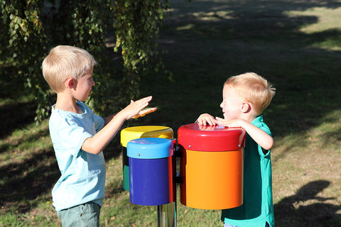 Rainbow Trio Ensemble - Sensory Garden Musical Instruments-Matrix Group, Music, Outdoor Musical Instruments, Primary Music, Sensory Garden, Sound, Strength & Co-Ordination-Learning SPACE