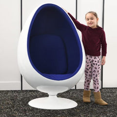 Retro Egg Pod Chair-Bean Bags & Cushions, Meltdown Management, Movement Chairs & Accessories, Nurture Room, Playlearn, pod, Reading Area, Seating, Stock, Wellbeing Furniture-Learning SPACE