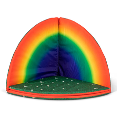 Reversible Rainbow and Daisy Print Folding Mat-Corner & Semi-Circle, Eden Learning Spaces, Mats, Mats & Rugs, Multi-Colour, Rainbow Theme Sensory Room-Learning SPACE