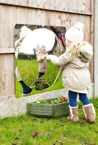 Sensory Mirror - Giant Single Dome - 780mm-AllSensory, Early Years Sensory Play, Outdoor Mirrors, Sensory Garden, Sensory Mirrors, Stock, TickiT-Learning SPACE