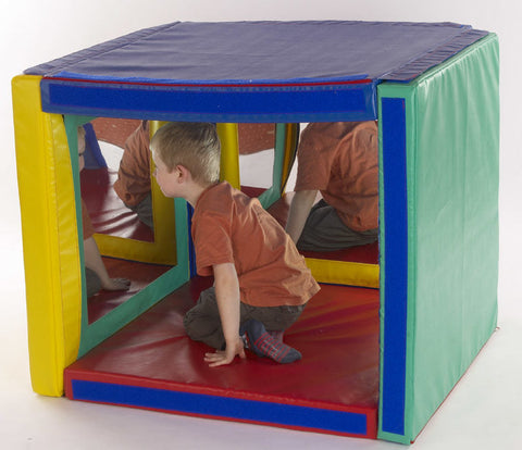 Soft Play Mirror Den (5 panels - 3 with mirrors)-AllSensory, Baby Sensory Toys, Down Syndrome, Helps With, Mats, Mats & Rugs, Multi-Colour, Play Dens, Playmats & Baby Gyms, Sensory Dens, Sensory Mirrors, Sensory Seeking, Soft Play Sets, Stock-Learning SPACE