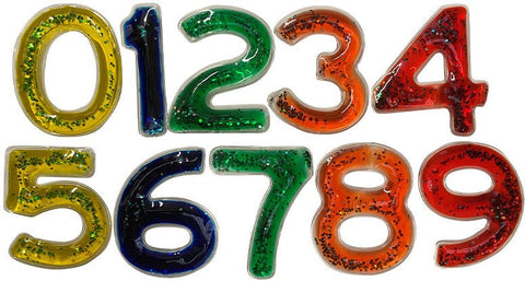 Squidgy Sparkle Gel Numbers 0-9-AllSensory, Counting Numbers & Colour, Dyscalculia, Early Years Literacy, Early Years Maths, Fidget, Fidget Sets, Helps With, Learning Difficulties, Light Box Accessories, Literacy Toys, Maths, Maths Toys, Neuro Diversity, Playlearn, Primary Maths, Sensory Seeking, Tactile Toys & Books-Learning SPACE