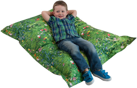 Summer Meadow Children's Bean Bag Floor Cushion-Bean Bags, Bean Bags & Cushions, Eden Learning Spaces, Gifts for 5-7 Years Old, Nature Learning Environment, Nature Sensory Room, Nurture Room, Stock, Wellbeing Furniture-Learning SPACE