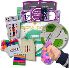 Teen Support, Emotional Well Being Box-Sensory toy-AllSensory, Calmer Classrooms, Helps With, Learning Activity Kits, Life Skills, Mindfulness, PSHE, Sensory Boxes, Teenage & Adult Sensory Gifts-Learning SPACE