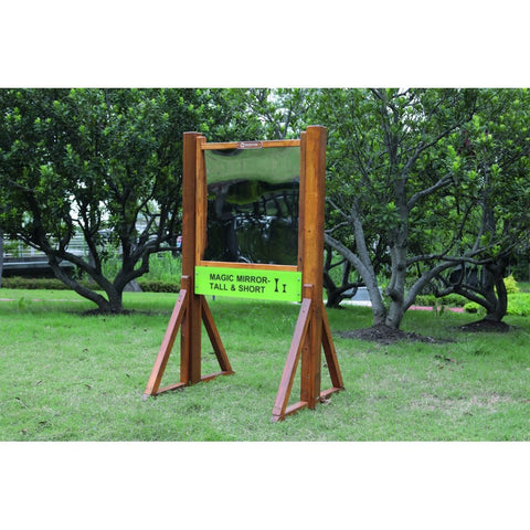 Vision Board Single - Distortion Mirrors for Learning-AllSensory, Garden Game, Nature Learning Environment, Outdoor Mirrors, Playground Equipment, Sensory Garden, Sensory Mirrors, Visual Sensory Toys-Mirror Short/Tall-Learning SPACE