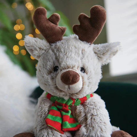 Warmies® - Marshmallow Reindeer-AllSensory, Baby Sensory Toys, Calming and Relaxation, Comfort Toys, Helps With, Interoception, Sensory Processing Disorder, Sensory Seeking, Sensory Smells, Teen Sensory Weighted & Deep Pressure, Warmies, Weighted & Deep Pressure-Learning SPACE