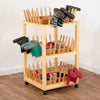 Welly Boot Storage Trolley - 3 Shelves-Cloakroom, Cosy Direct, Storage, Trolleys, Wellbeing Furniture-Learning SPACE