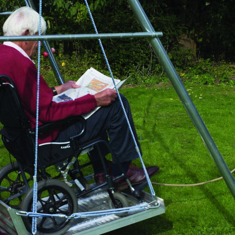 Wheelchair Platform Swing-Adapted Outdoor play, Outdoor Swings, Stock, Teen & Adult Swings, Vestibular-Learning SPACE