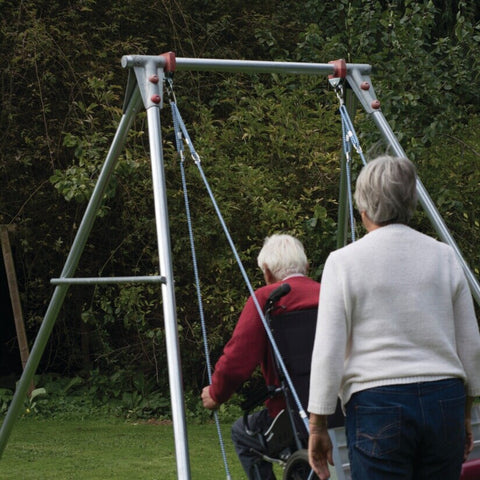 Wheelchair Platform Swing-Adapted Outdoor play, Outdoor Swings, Stock, Teen & Adult Swings, Vestibular-Learning SPACE