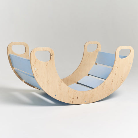 Wooden Slat Rocker Board-Additional Need, AllSensory, Balancing Equipment, Best Seller, Bounce & Spin, Early Years Sensory Play, Gross Motor and Balance Skills, Helps With, Matrix Group, Movement Breaks, Proprioceptive, Rocking, Sensory Processing Disorder, Sensory Seeking, Vestibular-Blue-Learning SPACE