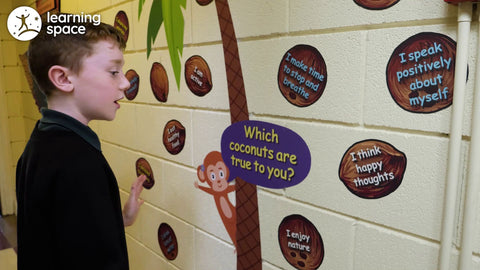 Mindfulness Sensory Path (Walls)-Additional Need, Calmer Classrooms, Classroom Displays, Helps With, Mindfulness, Movement Breaks, Playground Wall Art & Signs, PSHE, Sensory Paths, Social Emotional Learning, Stock-Learning SPACE