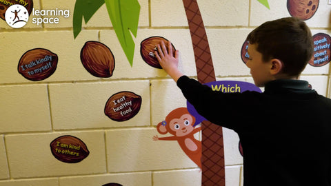 Mindfulness Sensory Path (Walls)-Additional Need, Calmer Classrooms, Classroom Displays, Helps With, Mindfulness, Movement Breaks, Playground Wall Art & Signs, PSHE, Sensory Paths, Social Emotional Learning, Stock-Learning SPACE